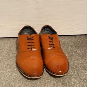 Elegant Brown Leather Men's Oxfords
